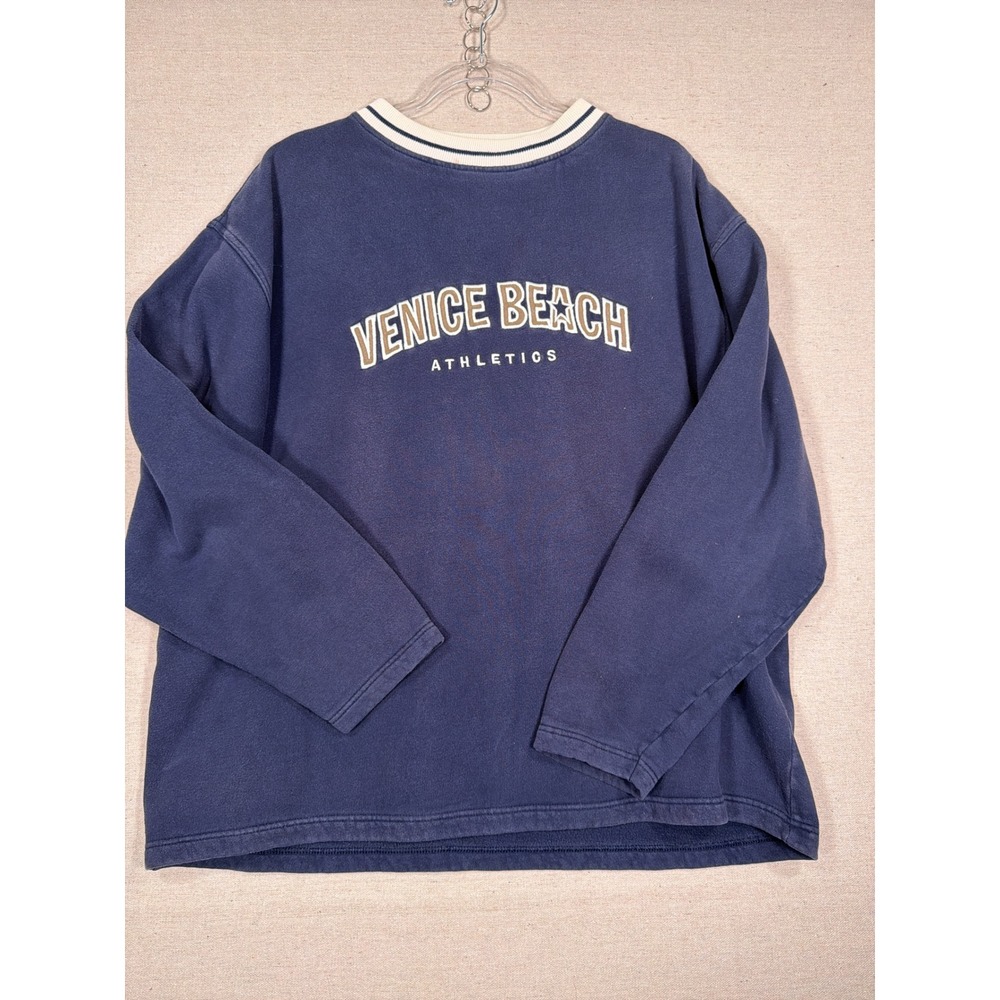 Venice Beach Athletics Navy Blue 100% Cotton Crew Neck Sweatshirt Large